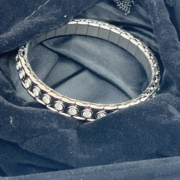 Vintage Stainless Steel CZ Flex Bracelet - Picture 13 of 16